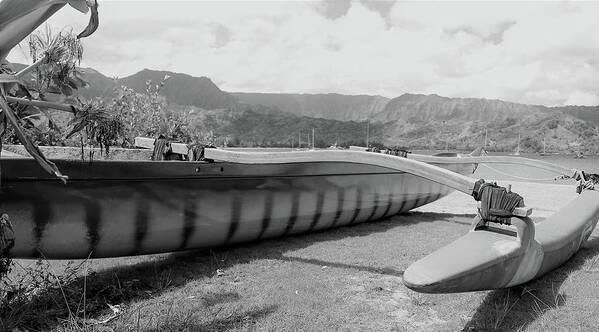 Hanalei Poster featuring the photograph Hanalei Canoe by Tony Spencer