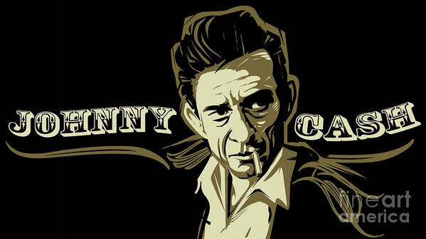 Johnny Poster featuring the photograph Johnny Cash by Action