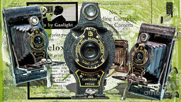 Kodak Poster featuring the digital art Kodak No. 2 Folding Cartridge Premo by Anthony Ellis