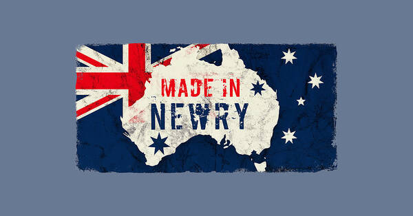 Newry Poster featuring the digital art Made in Newry, Australia by TintoDesigns