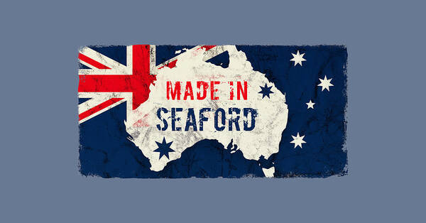Seaford Poster featuring the digital art Made in Seaford, Australia by TintoDesigns