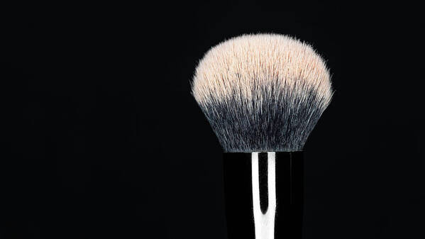 Brush Poster featuring the photograph Makeup Brush Pink by Amelia Pearn