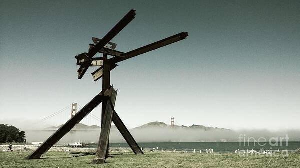 Metal Sculpture Poster featuring the photograph Metal Art by Mark di Suvero by Manuela's Camera Obscura