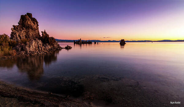 Landscape Poster featuring the photograph Mono Lake Purple Sunrise by Ryan Huebel