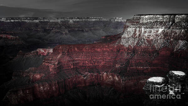 Grand Canyon Poster featuring the photograph Moody Grand Canyon by Doug Sturgess
