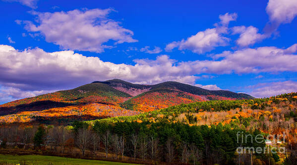 Vermont Poster featuring the photograph Mount Ascutney in Vermont. by New England Photography