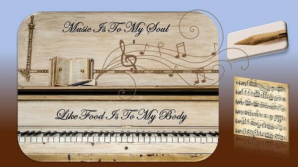 Music Poster featuring the mixed media Music Is To My Soul... by Nancy Ayanna Wyatt