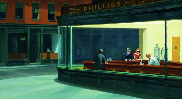 Edward Hopper Poster featuring the painting Nighthawks by Hopper Edward
