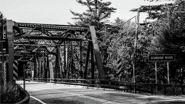 Black And White Poster featuring the photograph Old Bridge Black and White by Louis Dallara