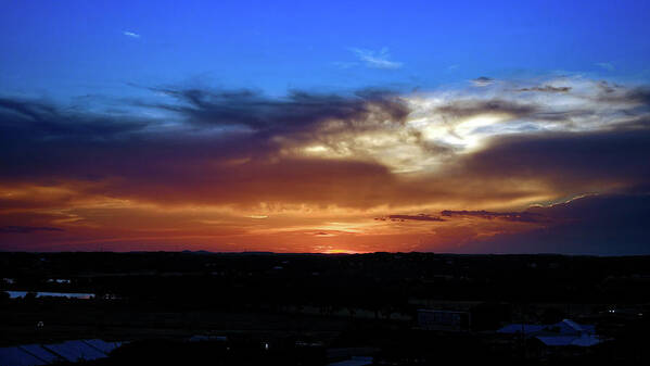 Orange Poster featuring the photograph Orange and Blue Sunset by George Taylor