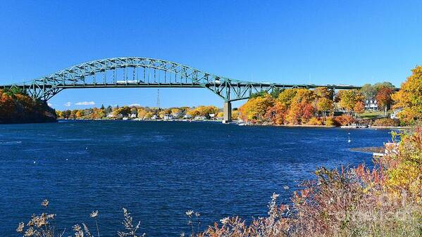 Maine Poster featuring the photograph Piscataqua River Bridge by Steve Brown