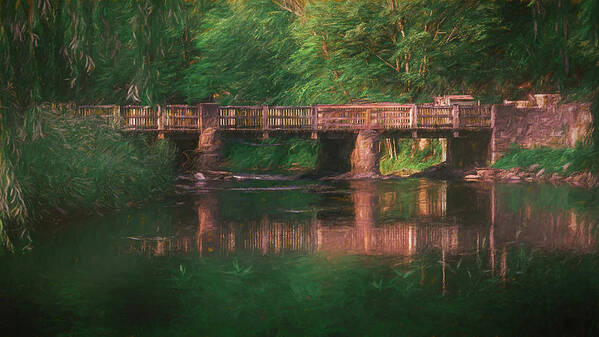 Lehigh Poster featuring the photograph Robin Hood Bridge Painterly by Jason Fink