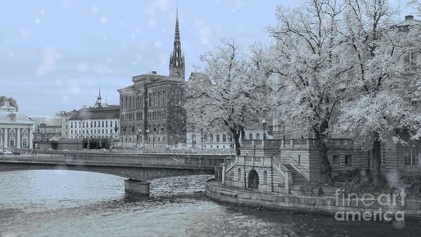 Stockholm Poster featuring the photograph Stockholm Vista, Sweden - 4 by Philip Preston