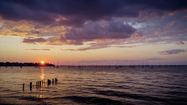 Nj Shore Photography Poster featuring the photograph Sunset - Keyport, NJ by Steve Stanger