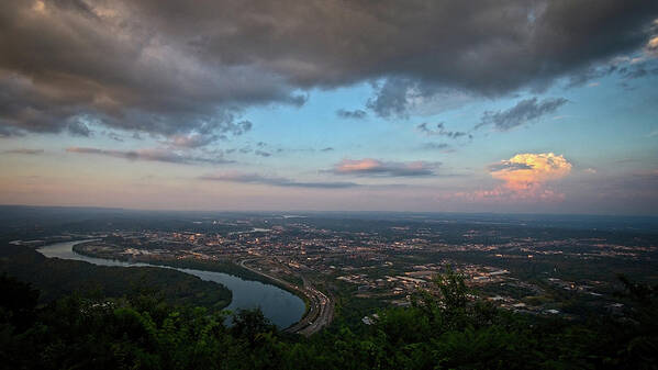 Chattanooga Poster featuring the photograph Sunset Over Chattanooga by George Taylor