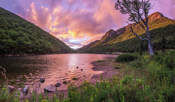 Sunset Over Profile Lake Poster featuring the photograph Sunset Over Profile Lake by White Mountain Images