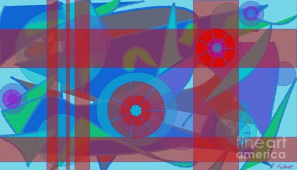 Abstract Poster featuring the digital art Surface Appearances by Denise F Fulmer