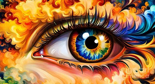 Texture and Color Collide in Striking Eye Art Poster by Artvizual Premium -  Fine Art America