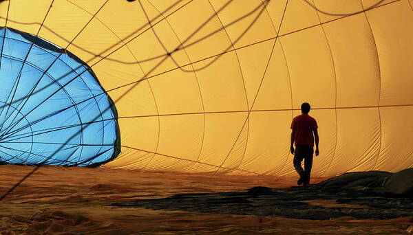 Silhouette Poster featuring the photograph The Ballooner by Chris Goldberg