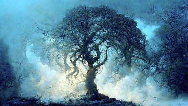 Dark Tree Poster featuring the digital art The Dark Tree by Daniel Eskridge