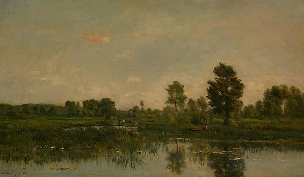 19th Century Artists Poster featuring the painting The Marsh by Charles-Francois Daubigny