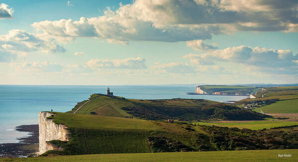 White Cliffs Of Dover Poster featuring the photograph The White Cliffs Lighthouse by Ryan Huebel