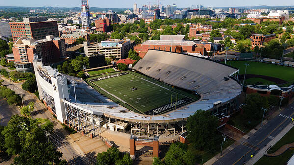 Nashville Poster featuring the photograph Aerial view of Vanderbilt Football Stadium at Vanderbilt University by Eldon McGraw
