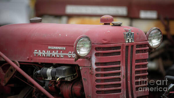 Tractor Poster featuring the photograph Vintage Tractor Farmall Film Fade II by Edward Fielding