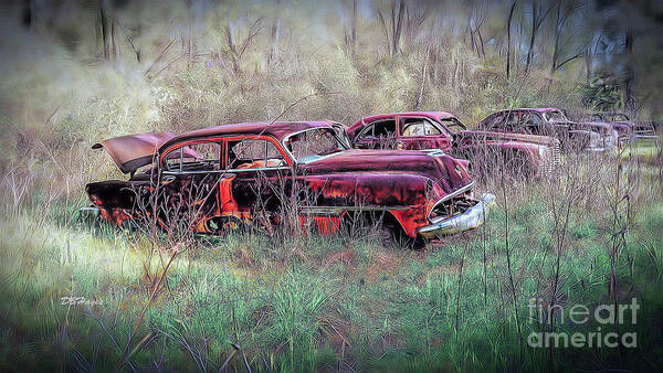 Cars Poster featuring the photograph Wasting Away by DB Hayes