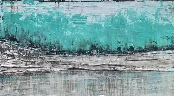 Abstract Poster featuring the painting Winter's Edge by Lisa Dionne