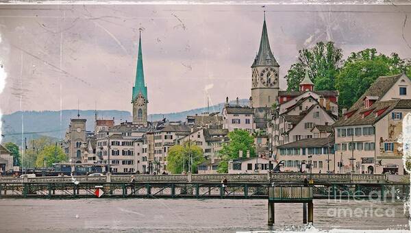 Zurich Poster featuring the photograph Zurich Switzerland by Claudia Zahnd-Prezioso