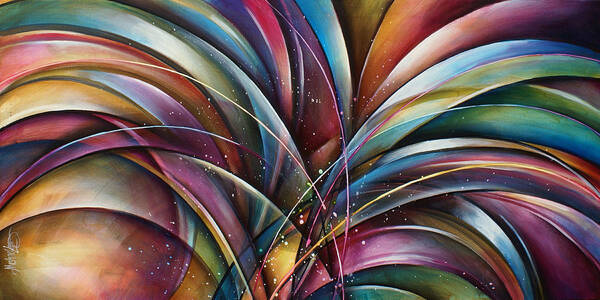 Abstract Poster featuring the painting ' Lilys Song 2' by Michael Lang