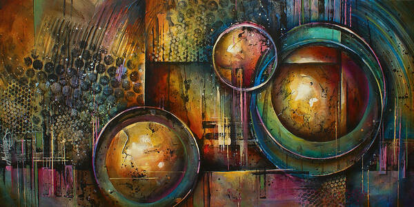 Geometric Poster featuring the painting ' Remaining Elements' by Michael Lang