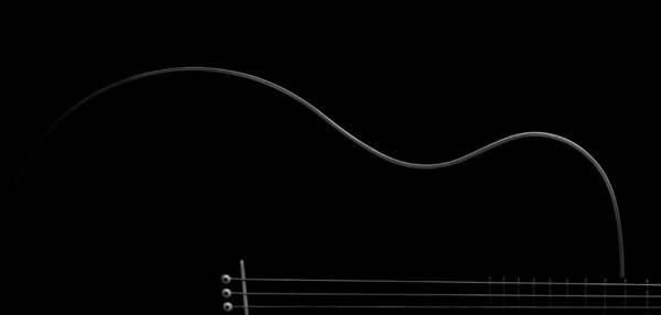 Guitar Poster featuring the photograph Curves by Nadav Jonas