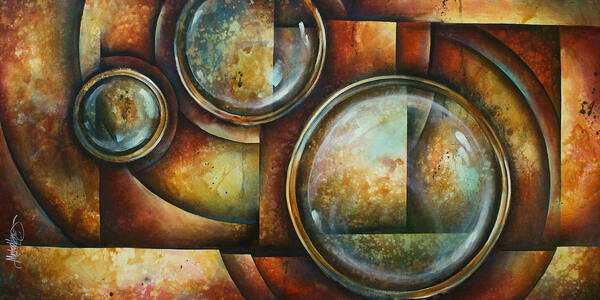 Abstract Poster featuring the painting 'look' #1 by Michael Lang