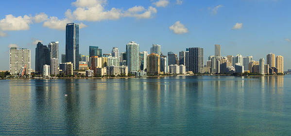 Architecture Poster featuring the photograph Miami Brickell Skyline by Raul Rodriguez