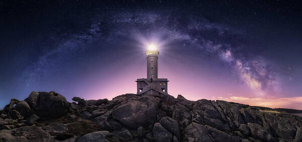 Lighthouse Poster featuring the photograph Night Watcher by Carlos F. Turienzo