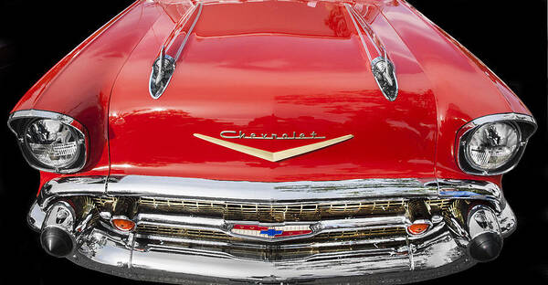 1957 Chevy Poster featuring the photograph 1957 Chevy Front End by Rich Franco