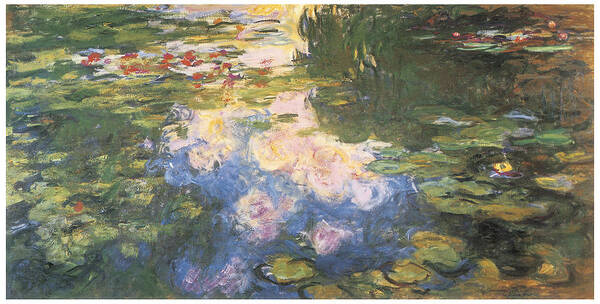 Water Lilies Poster featuring the painting Water Lilies #7 by Claude Monet