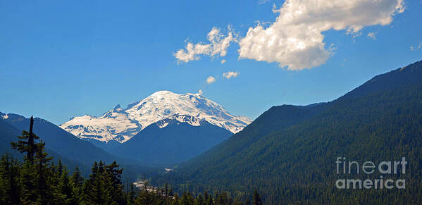 Mt. Rainier Poster featuring the photograph A view from the East by Frank Larkin