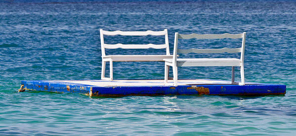 Benches Poster featuring the photograph Alone Together 2 by Gary Slawsky