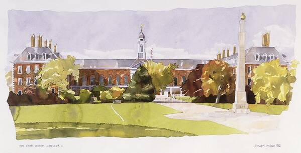 Exterior Poster featuring the painting The Royal Hospital Chelsea by Annabel Wilson