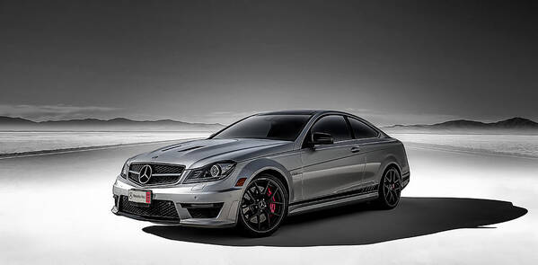 Mercedes Poster featuring the digital art C63 Amg by Douglas Pittman
