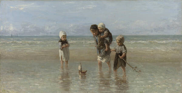 Israels Poster featuring the painting Children of the Sea by Jozef Israels