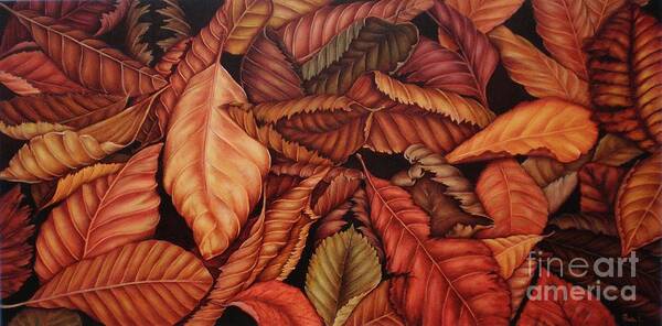 Autumn Poster featuring the painting Fall colors by Paula Ludovino