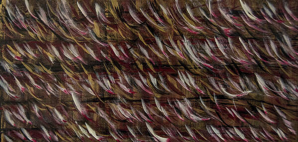 Feather Poster featuring the painting Feathers in Motion #3-SOLD by Renee Anderson