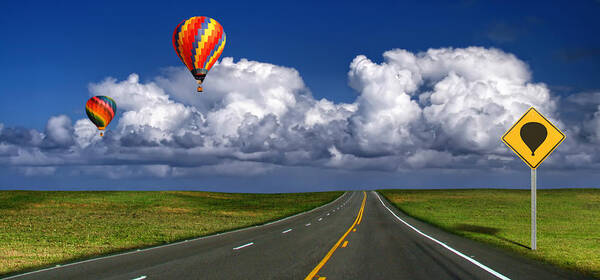 Scenics Poster featuring the photograph Hot Air Balloons by Carlos Gotay
