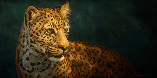 Leopard Poster featuring the digital art Leopard by Aaron Blaise