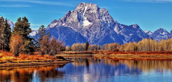 Grand Tetons Poster featuring the photograph Majestic Moran by Benjamin Yeager