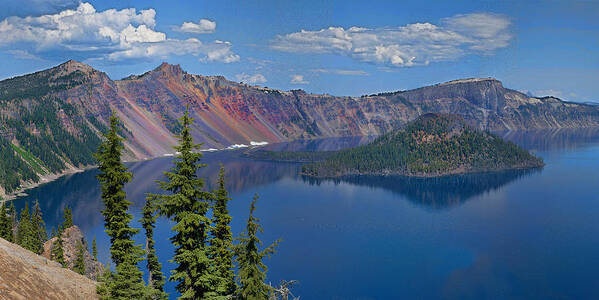 Memories Of Crater Lake Poster featuring the digital art Memories of Crater Lake by Daniel Hebard